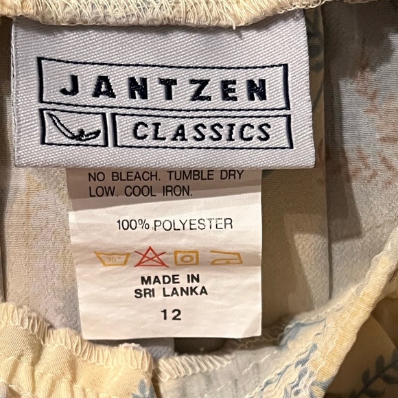 Yellow/Blue Pleated Vintage Skirt - Picture 4 of 4